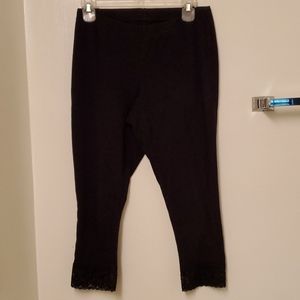 Black "Torrid" capri leggings, size 0x